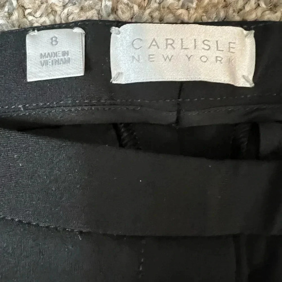 Carlisle Black Stretch Pull on Ankle Pants. Office|Casual - Picture 7 of 11